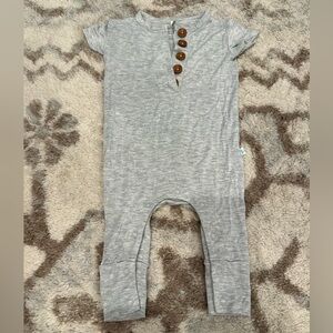 Posh Peanut Henley Button Romper
